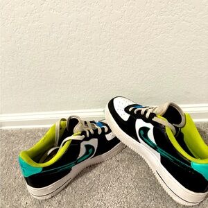 Stylish Black and Teal Women's Sneakers